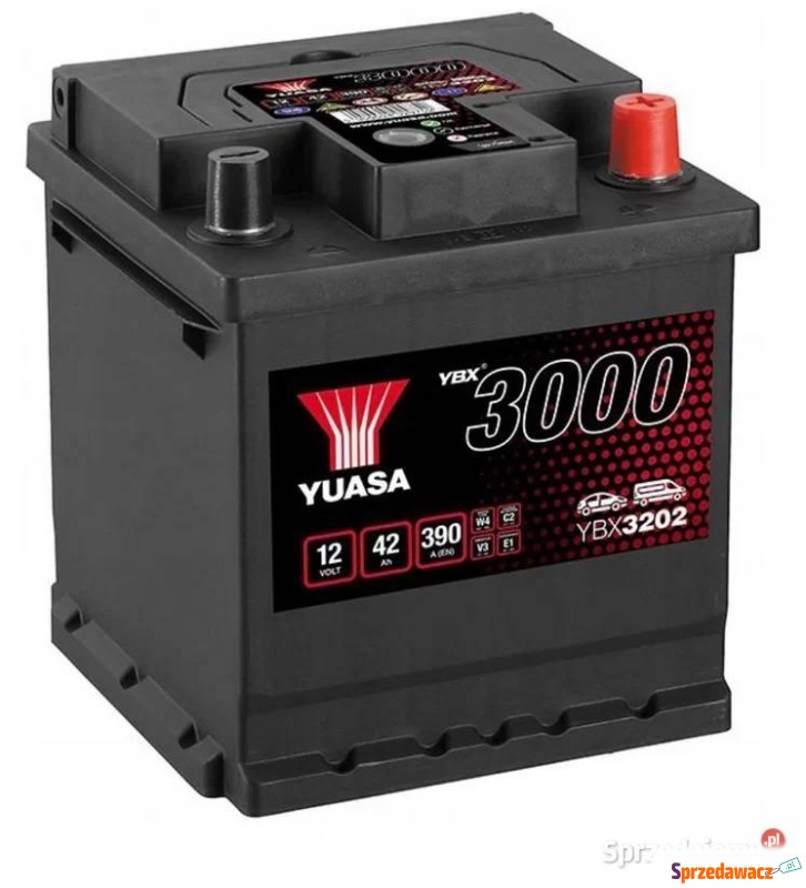 Akumulator 42Ah 390A Yuasa Standard kostka - Akumulatory - Gdynia
