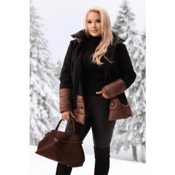 Elegancka ocieplona kurtka Vera - dwa rodzaje tkanin PLUS SIZE XXL JESIEŃ ZIMA