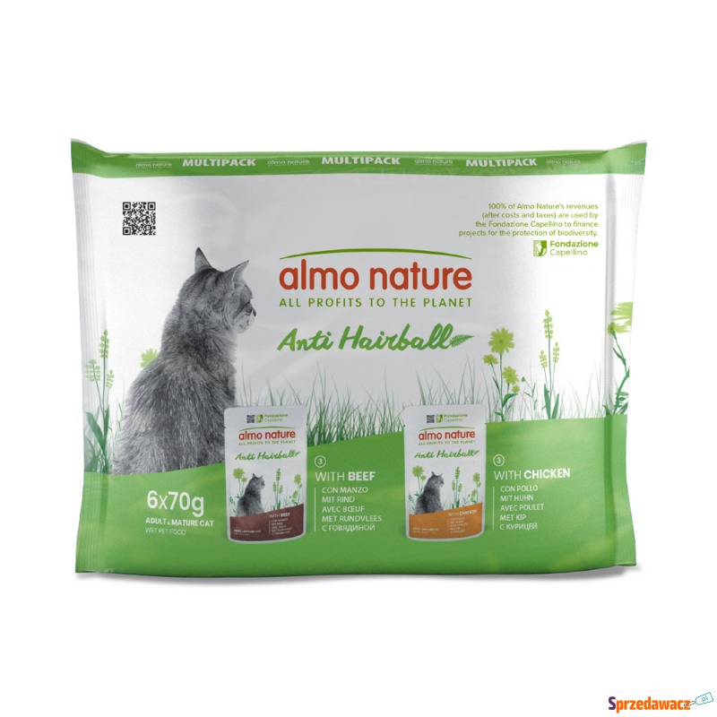 Almo Nature Functional Anti Hairball, 6 x 70 g... - Karmy dla kotów - Tarnowiec