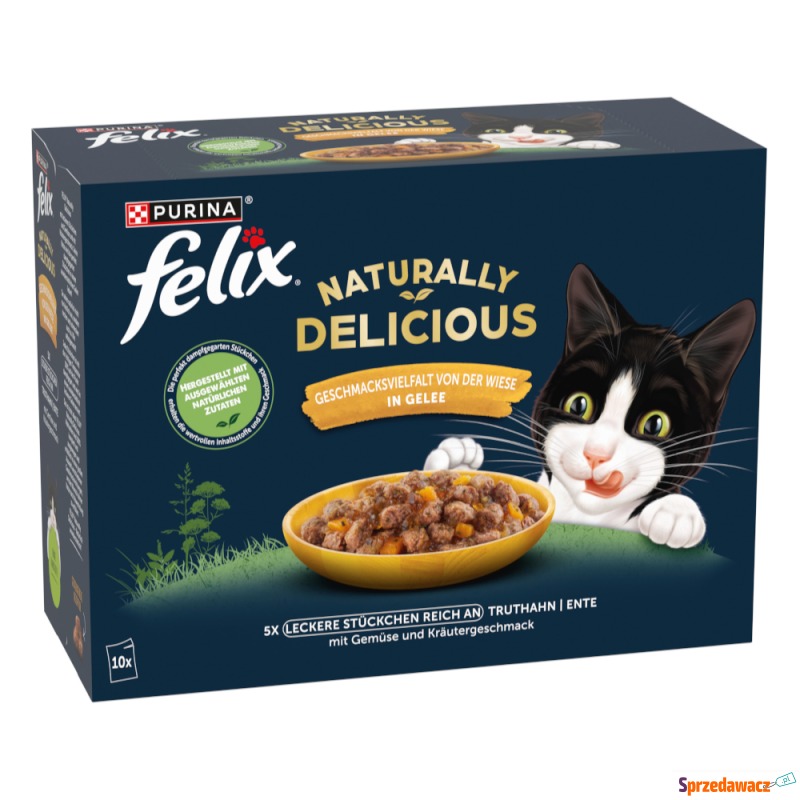 Felix Naturally Delicious, w galarecie, 10 x 80... - Karmy dla kotów - Grudziądz