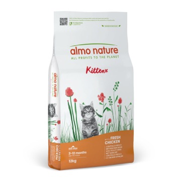 Dwupak Almo Nature Holistic, 2 x 12 kg - Kitten kurczak z ryżem