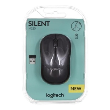 Mysz Logitech M220 Silent 910-004878 (optyczna; 1000 DPI; kolor czarny)