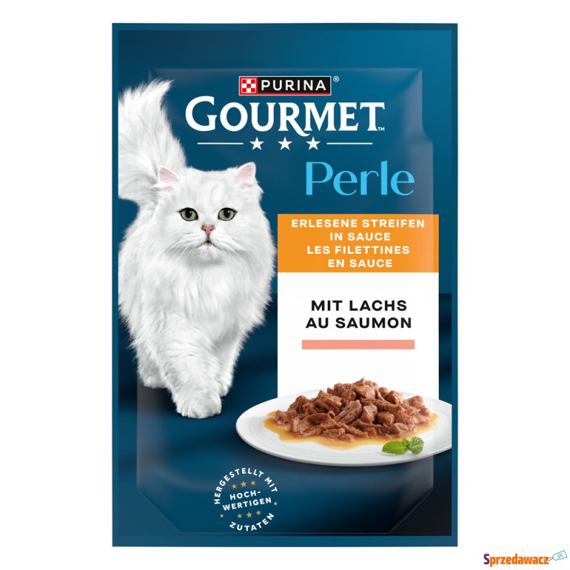 Gourmet Perle, w sosie, 26 x 85 g - Łosoś - Karmy dla kotów - Przemyśl