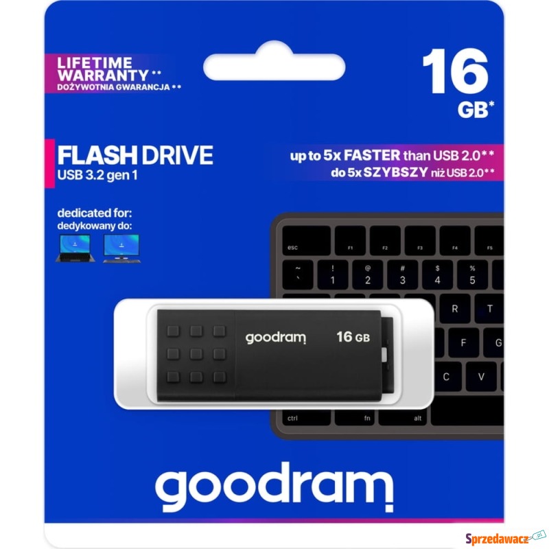Pendrive USB-A 3.2 Gen 1, Goodram UME3 16GB,... - Pamięć flash (Pendrive) - Gliwice