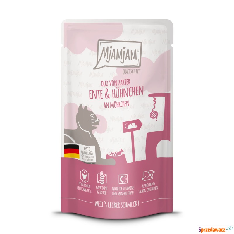 MjAMjAM Quetschie, 12 x 125 g - Kaczka i kurczak - Karmy dla kotów - Łódź
