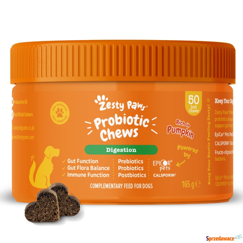 Zesty Paws Probiotic Chews, z dynią - 2 x 50... - Akcesoria dla psów - Wodzisław Śląski