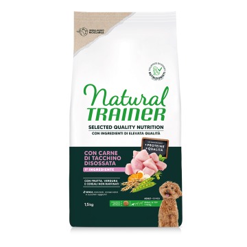 Natural Trainer Selected Quality Nutrition Adult Small & Toy, indyk - 2 x 1,5 kg