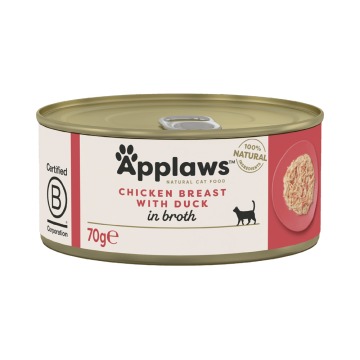 Megapakiet Applaws w bulionie, 24 x 70 g - Kurczak z kaczką