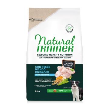 Natural Trainer Selected Quality Nutrition Adult Medium & Maxi, biała ryba - 2 x 2,5 kg
