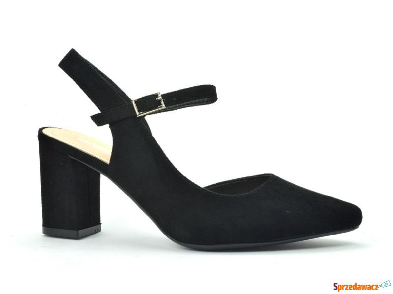 Sandały Sergio Leone SK446  czarny zamsz  r. 39 - Sandały damskie - Leszno