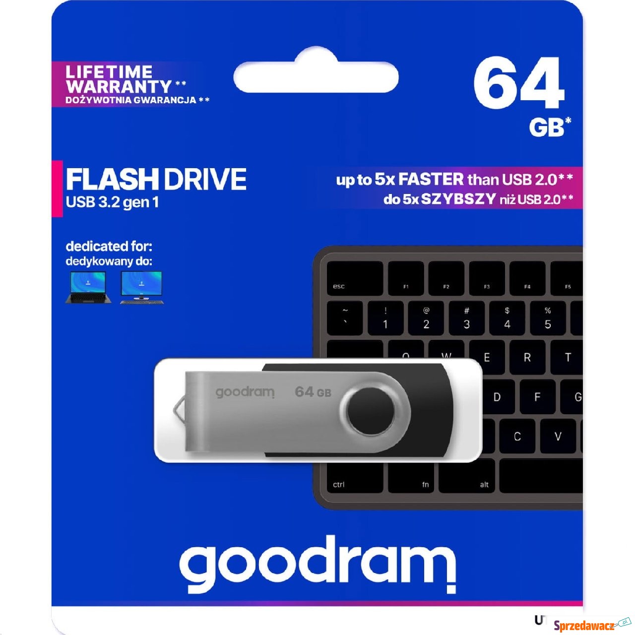 Pendrive USB-A 3.2 Gen 1, Goodram...