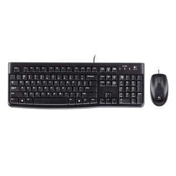Klawiatura Zestaw klawiatura i mysz Logitech MK120 przewodowa czarna