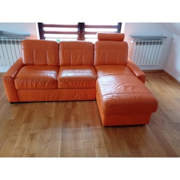 Pomarańczowy narożnik Helvetia Furniture, nat... - Sofy, fotele, komplety... - Zebrzydowice - zdjęcie 2