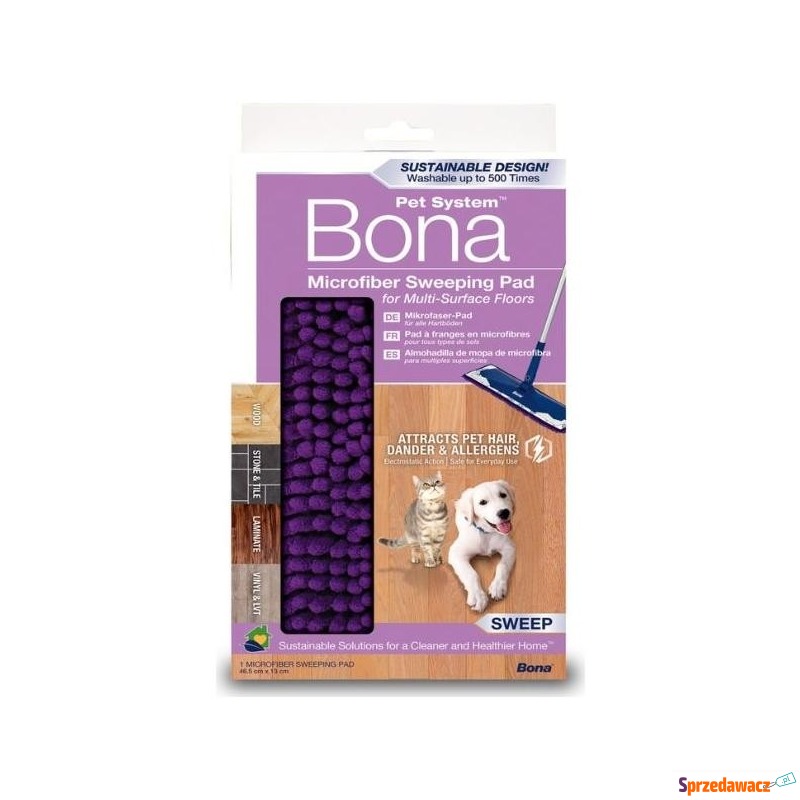 Bona PET Pad do zamiatania fioletowy - Mopy, wiadra - Kielce