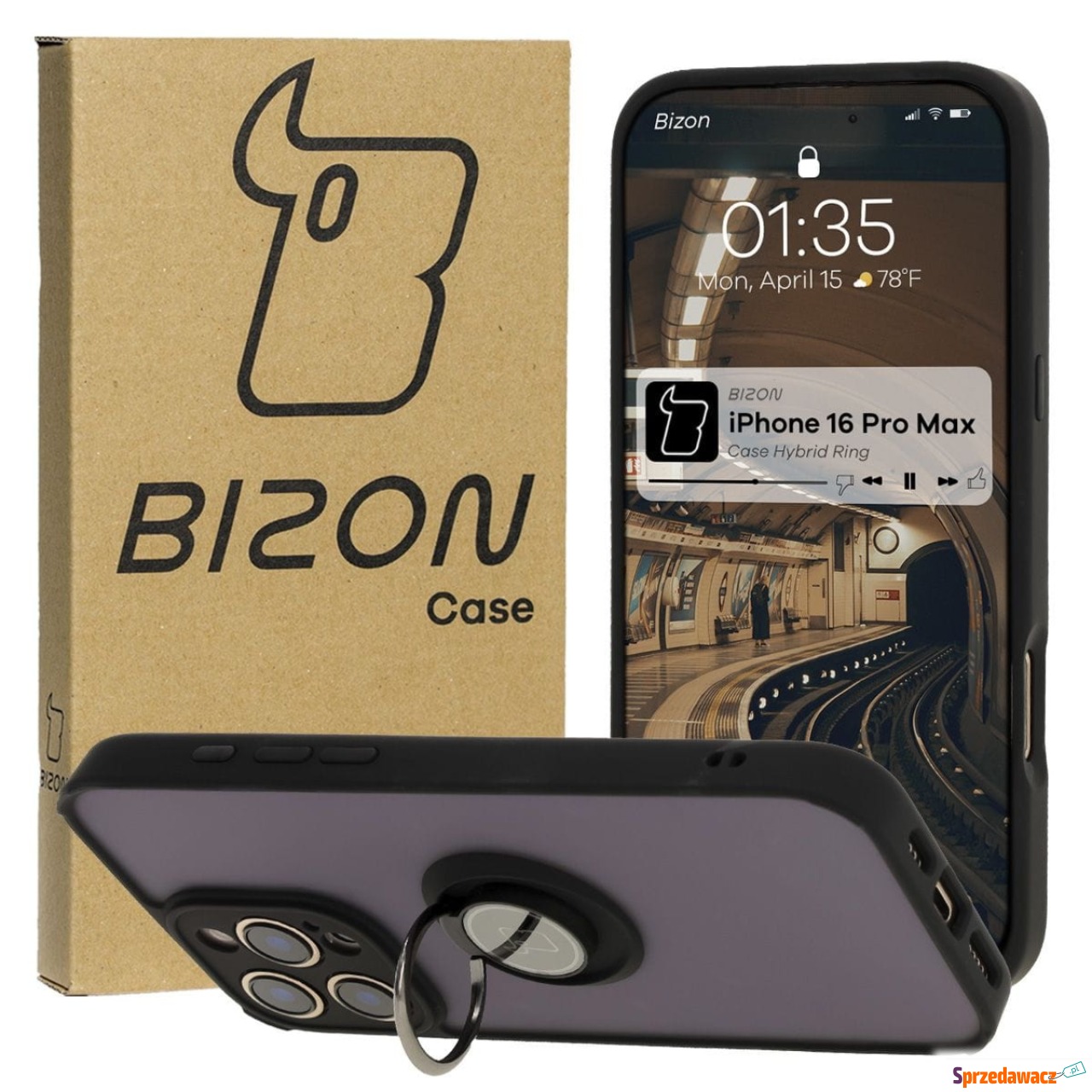 Etui z uchwytem na palec Bizon...