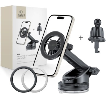 Uchwyt samochodowy Tech-Protect N56 Magnetic MagSafe Dashboard Vent Car Mount do kratki nawiewu, cza