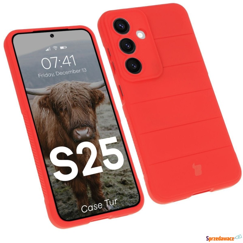 Pancerne etui Bizon Case Tur do Galaxy S25, czerwone - Etui na smartfony - Wyszków