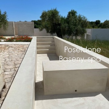 mikrocement POSEIDONE betonowy naturalny - Baseny ogrodowe - Kraków - zdjęcie 3
