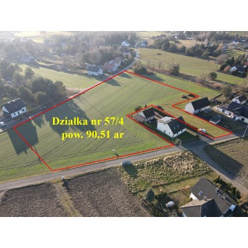 Duża działka budowlana 9051 m² – Turawa, Marszałki
