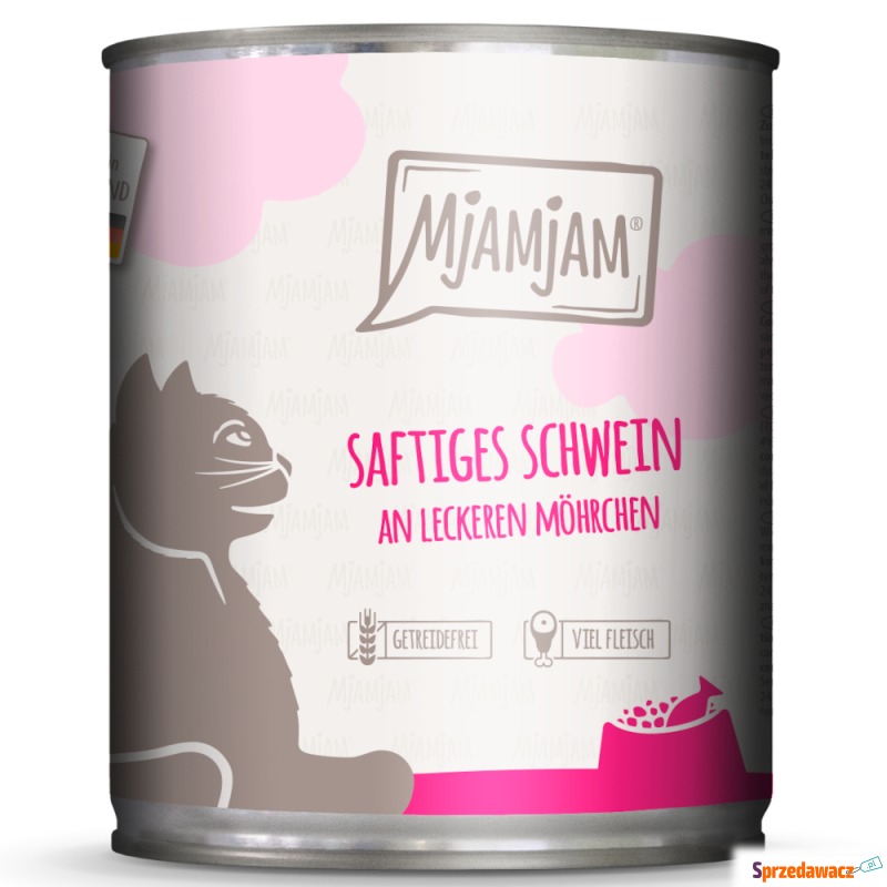 MjAMjAM, 6 x 800 g  - Soczysta wieprzowina z... - Karmy dla kotów - Gostyń