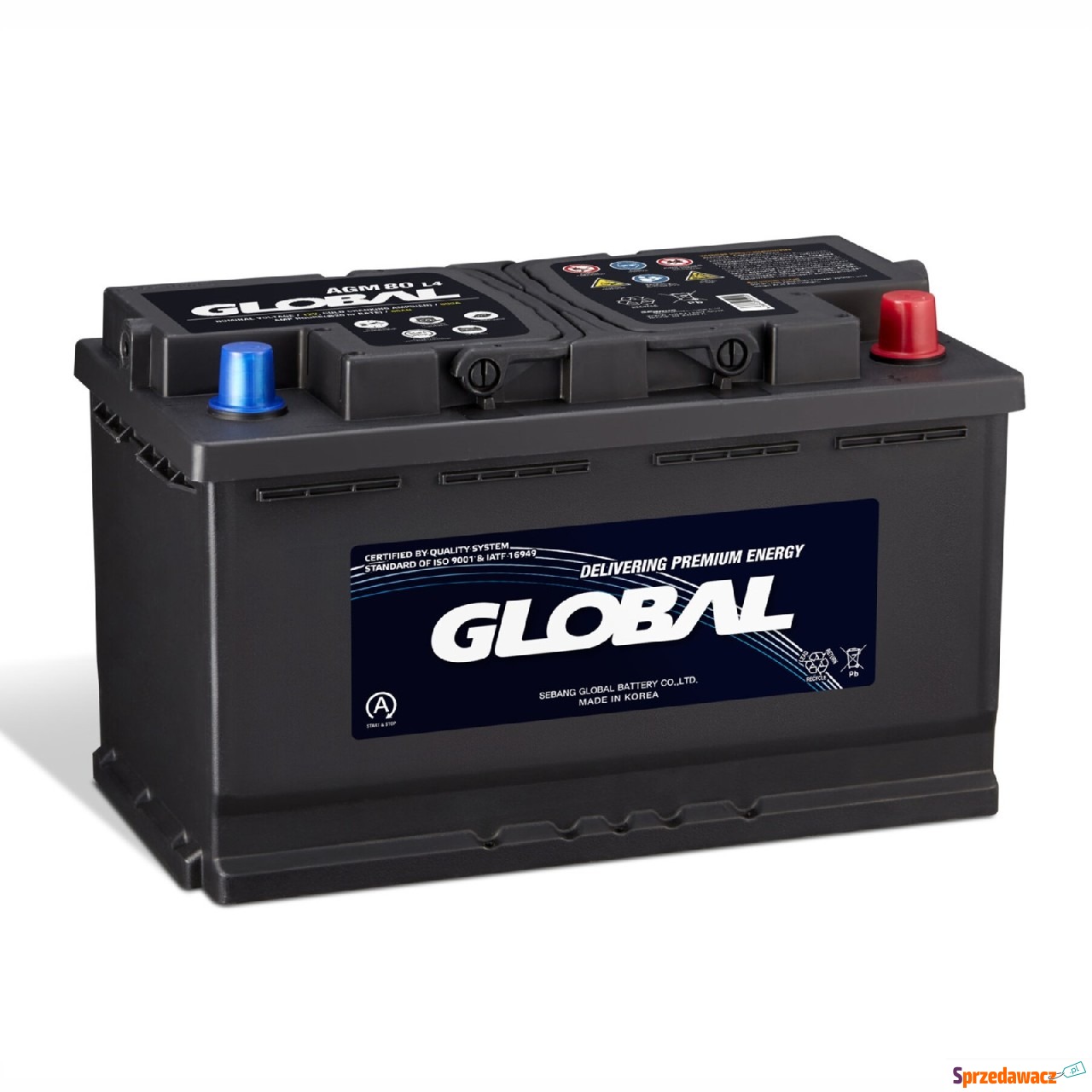 Akumulator 80Ah 800A Global AGM...
