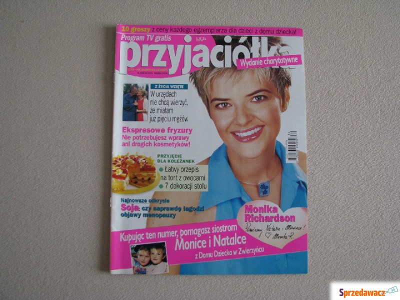 Przyjaciółka nr 34/35 z 2003 r. + program TV - Czasopisma, prasa - Brzegi