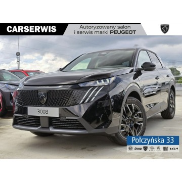 Peugeot 3008 - 1.2 Hybrid 145 KM eDCS6 GT | Pakiet Bezpieczeństwo | Czarny |2025