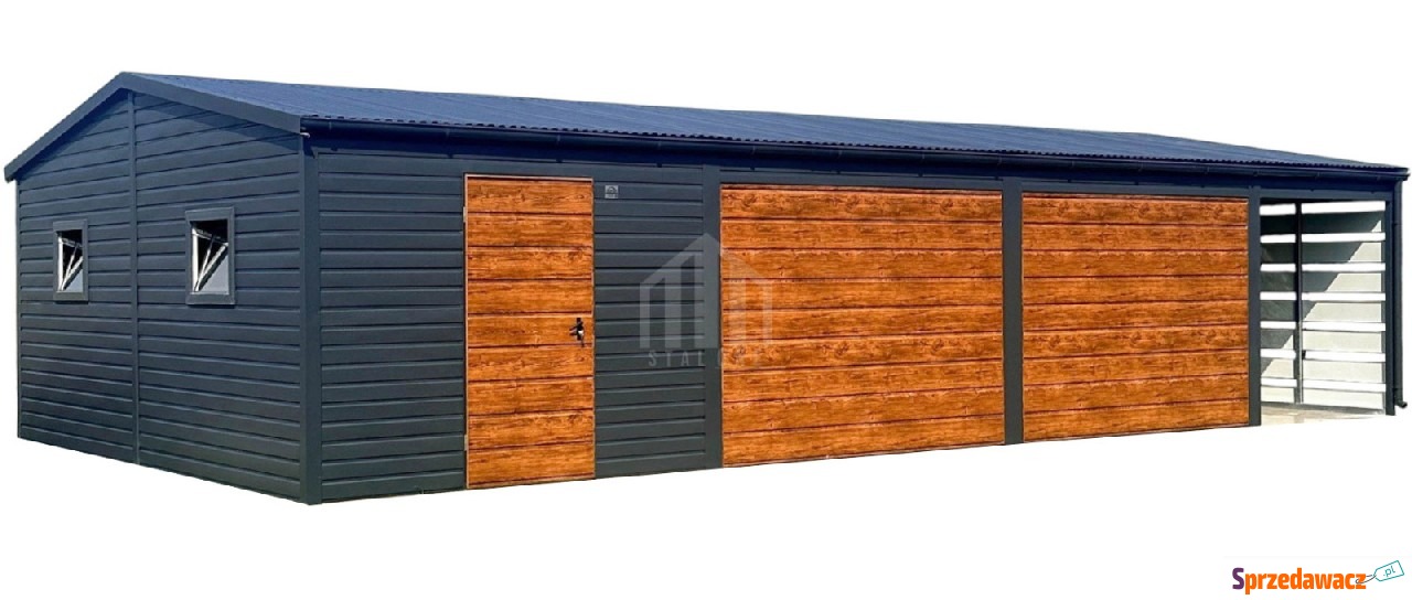 Garaż blaszany 9x6m wiata 2m brama...