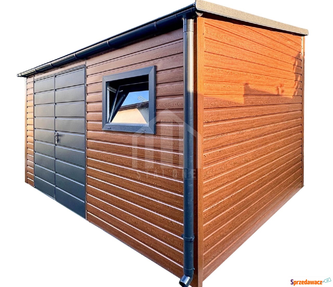 Schowek - domek ogrodowy 4x2m brama...