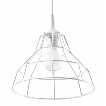 SELSEY Lampa wisząca Yallane średnica 25 cm stalowa biała - Genesis