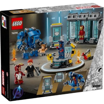Klocki konstrukcyjne LEGO Marvel 76315 Laboratorium Iron Mana: Zbrojownia
