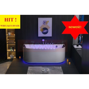 Wanna z hydromasażem EBX-802 prostokątna 150cmx75cmx61cm dysze obrotowe, pilot