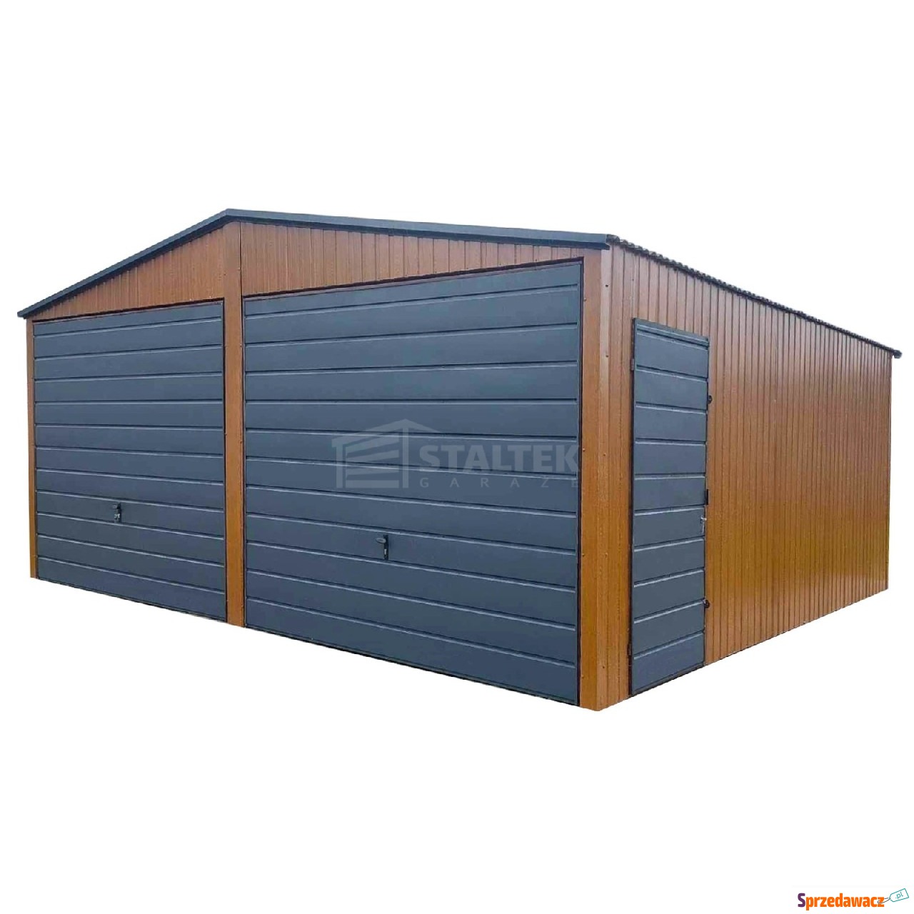 Garaż blaszany 6x6 2x Brama +...