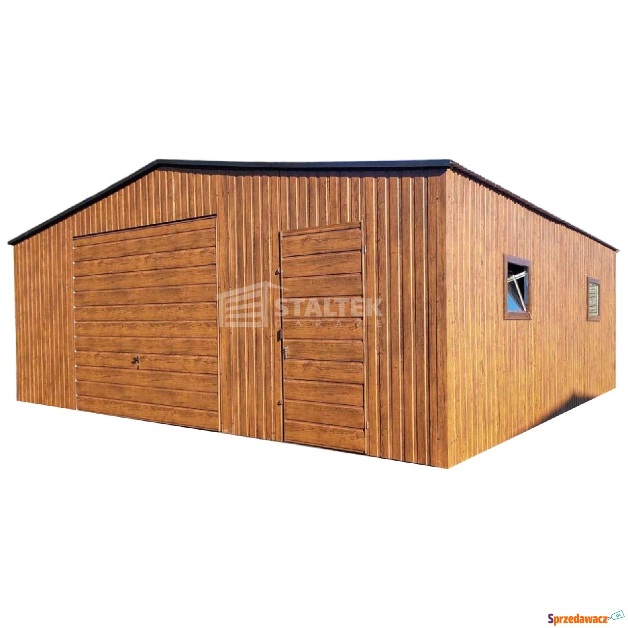 Garaż blaszany 6x6 Brama + drzwi...
