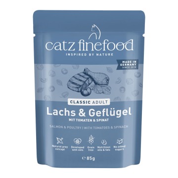 Korzystny pakiet catz finefood saszetki, 16 x 85 g - Łosoś z drobiem