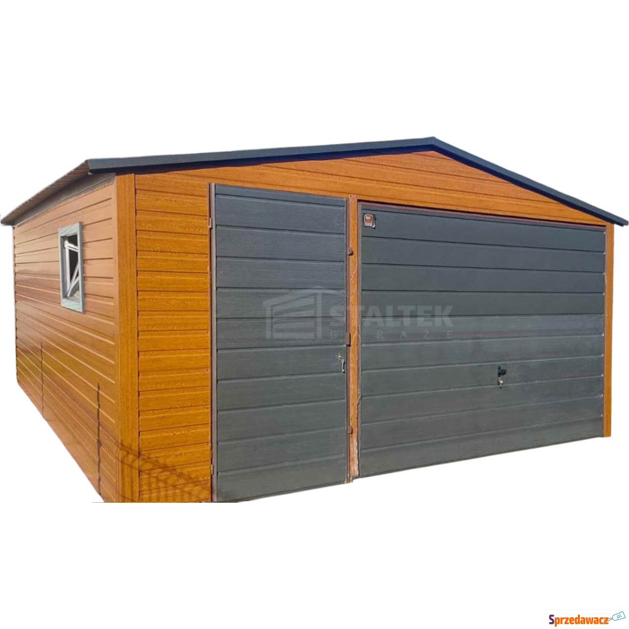 Garaż blaszany 5x5 Brama + drzwi...