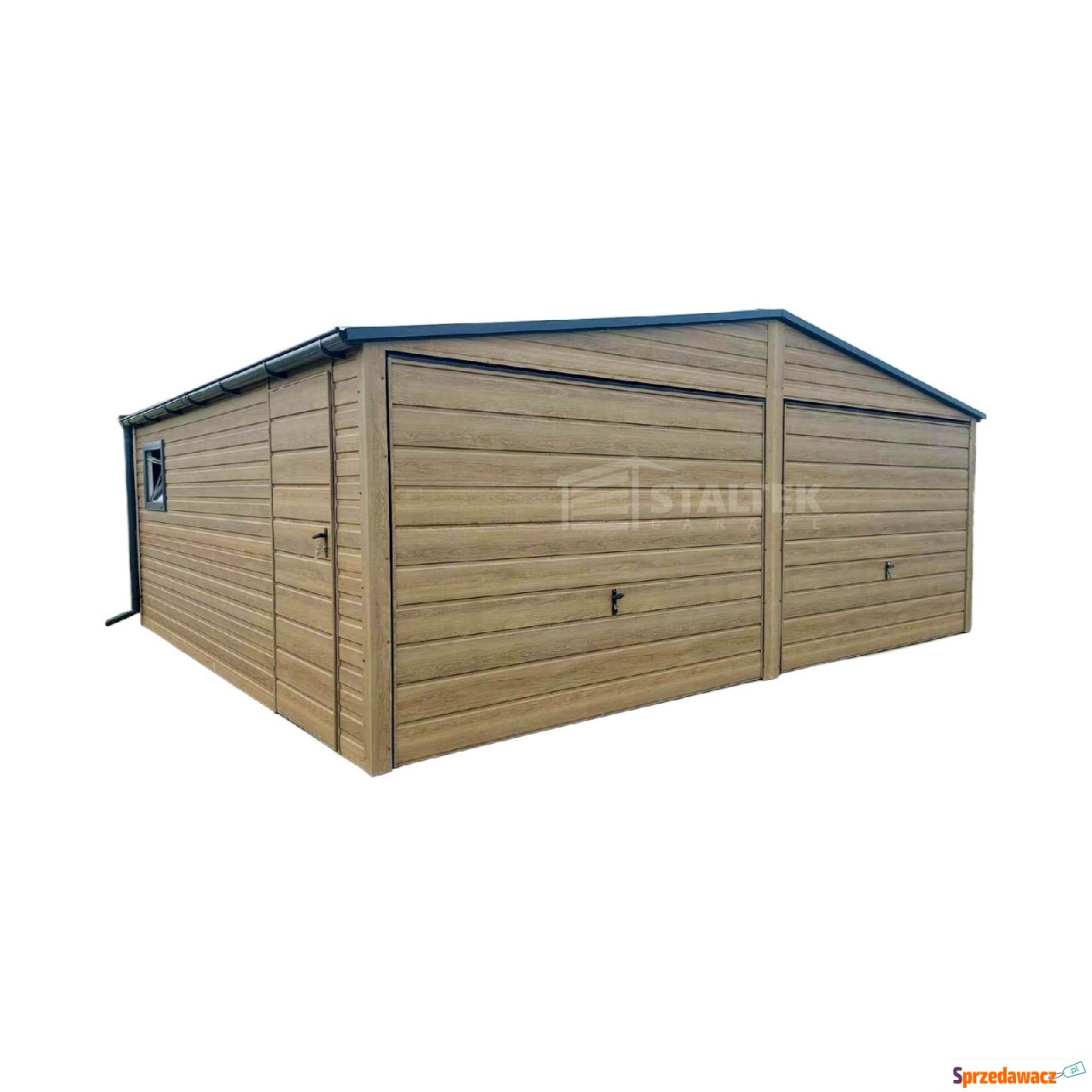 Garaż blaszany 6x5,8m - 2x brama...