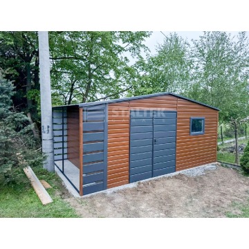 Schowek Domek Ogrodowy 5,5x3m + wiata 0,5m  Brama... - Altany, domki, namioty - Chodzież - zdjęcie 3