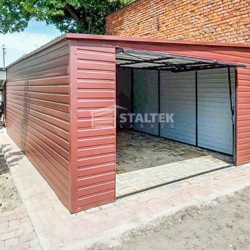 Garaż Blaszany 4,5x7m Brama uchylna - Ciemny... - Garaże i wiaty - Elbląg - zdjęcie 4