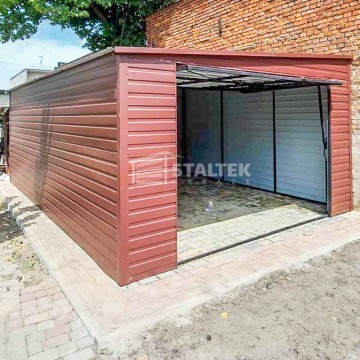 Garaż Blaszany 4,5x7m Brama uchylna - Ciemny... - Garaże i wiaty - Elbląg - zdjęcie 3