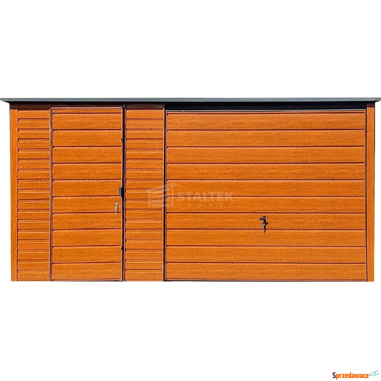 Garaż blaszany 5x6m - Brama uc...