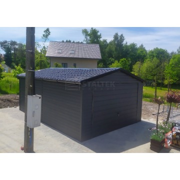 Garaż blaszany 4x6m Blachodachówka Brama uchylna... - Garaże i wiaty - Kalisz - zdjęcie 3
