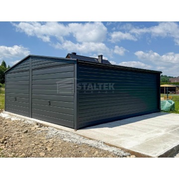 Garaż blaszany 6x6m 2x Brama uchylna drzwi An... - Garaże i wiaty - Ostróda - zdjęcie 3