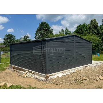 Garaż blaszany 6x6m 2x Brama uchylna drzwi An... - Garaże i wiaty - Ostróda - zdjęcie 2