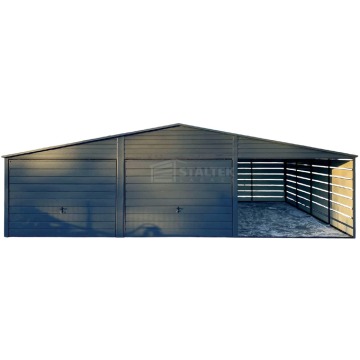 Garaż blaszany 6x6m - wiata 3m - 2x Brama - drzwi... - Garaże i wiaty - Kętrzyn - zdjęcie 1