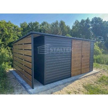 Schowek Domek Ogrodowy 4,5x2m + wiata 0,5m Brama... - Altany, domki, namioty - Hajnówka - zdjęcie 4