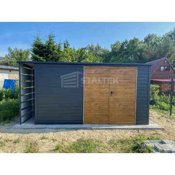 Schowek Domek Ogrodowy 4,5x2m + wiata 0,5m Brama... - Altany, domki, namioty - Hajnówka - zdjęcie 2