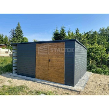Schowek Domek Ogrodowy 4,5x2m + wiata 0,5m Brama... - Altany, domki, namioty - Hajnówka - zdjęcie 3