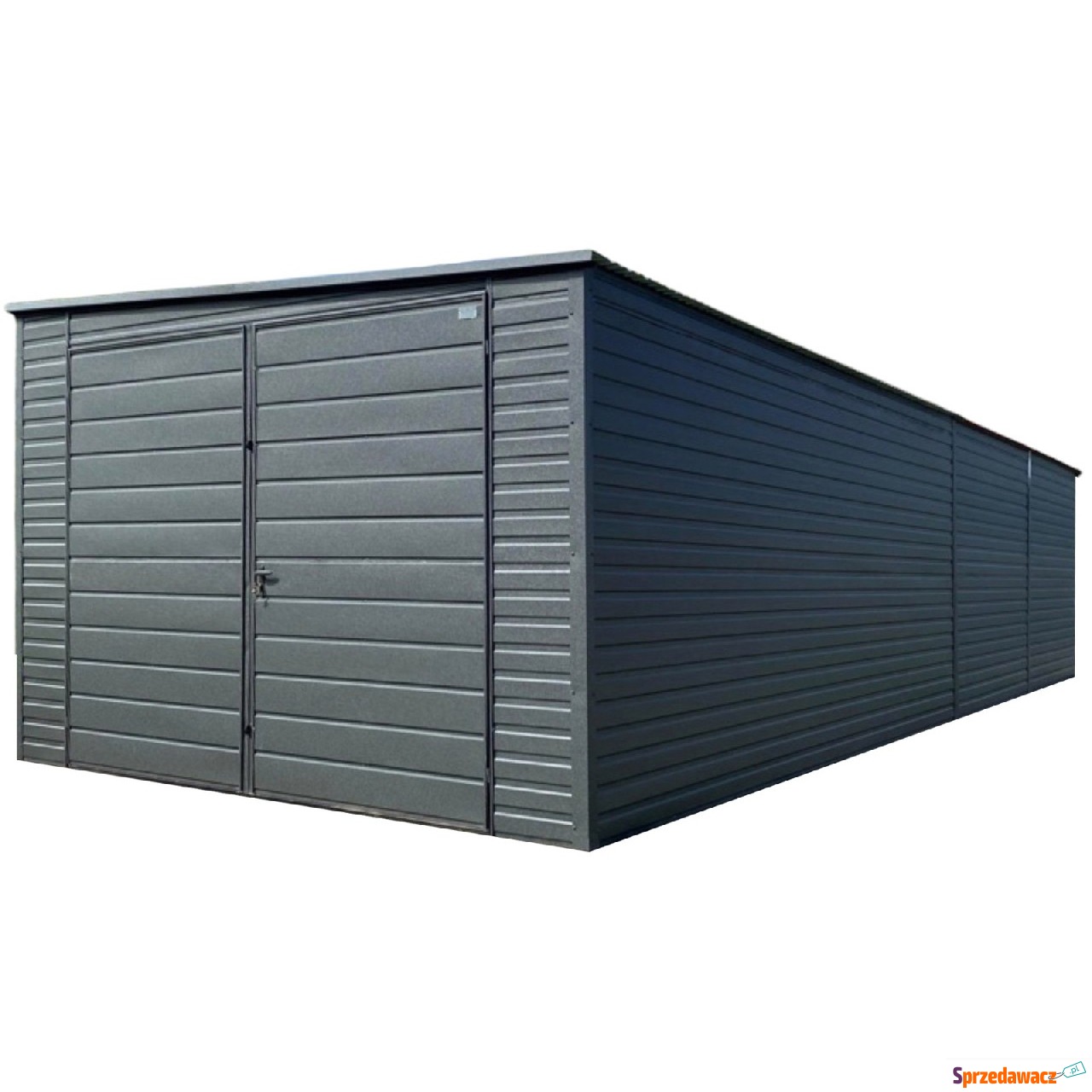 Garaż blaszany 4x9m - brama dw...