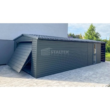 Garaż blaszany 4x6m - wiata 1m - brama - drzwi... - Garaże i wiaty - Cieszyn - zdjęcie 2